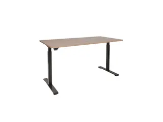 Elektrisch verstelbaar bureau 160x80cm Frame Zwart Blad Havanna Kersen - 1