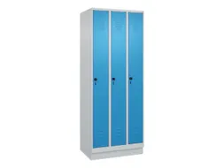 locker,HxBxD 1950x750x500mm,3vak,vak B 250mm,draaigrendel,sokkel