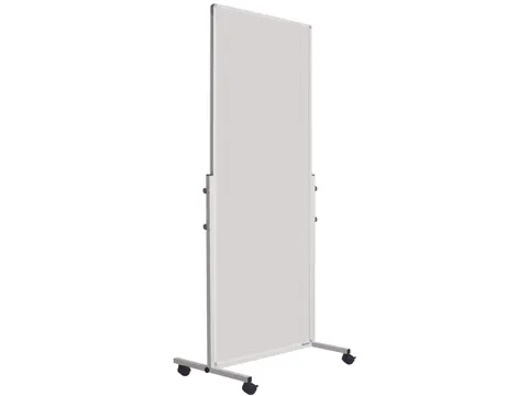 Dubbelzijdig Whiteboard 180x75cm Mobiel Emaille wit profiel
