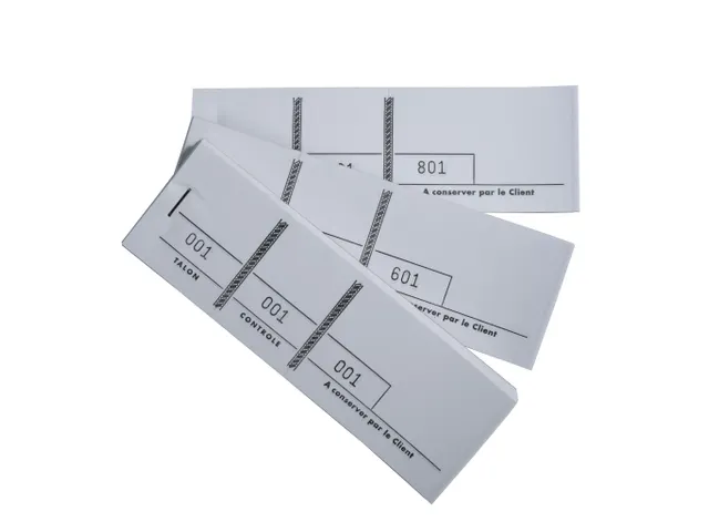 Bloc passe-partout 100 feuillets numérotés de 3 volets - Format 4,8x