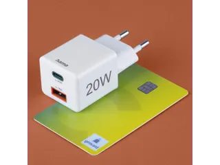 Oplader Hama USB-C/USB-A Mini PD 20W wit - 16