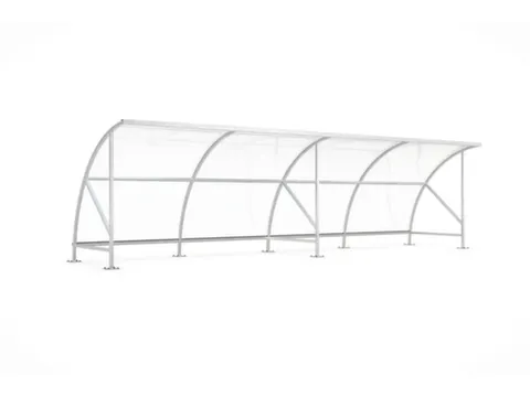 overdekte fietsenstalling,HxBxD 2290x8250x2180mm,wanden acrylglas