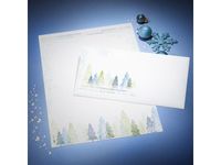 Kerst envelop Sigel booms druk binnenin 90gr DL (110x220mm) 25st