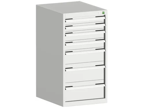 ladekast HxBxD 1000x525x650mm 7laden romp RAL7035 front RAL7035