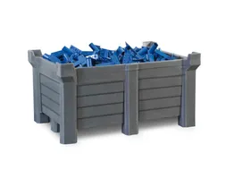 stapelbak,HxLxB 600x800x1200mm,300l,PE,grijs,Wanden gesloten