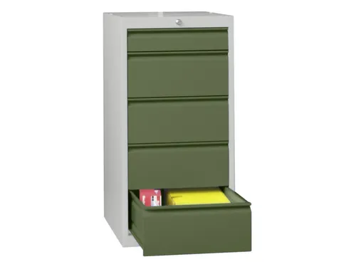 ladekast HxBxD 1000x500x600mm 5laden slot RAL7035 front RAL6011