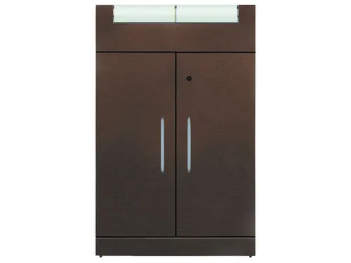 Afvalverzamelstation 2x45 Liter Romp Soft-Mokka Inworp Rvs