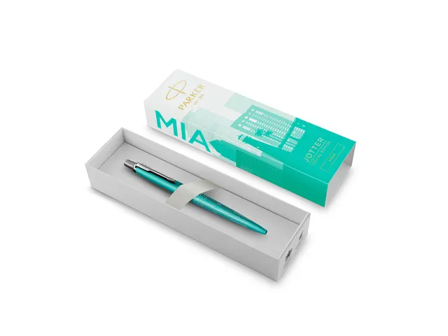 Stylo bille Parker Jotter Edition spéciale Miami Turquoise CT Medium