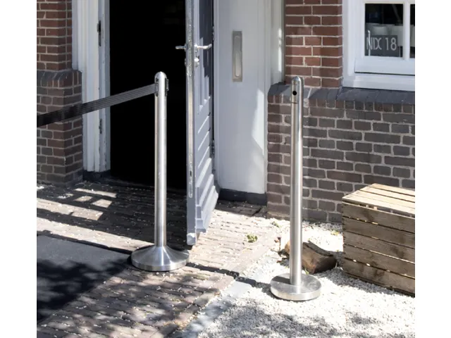 Asbak staand Securit RVS Paal excl voet