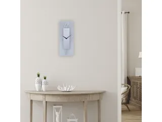 Wandklok Nextime 20x50cm glas Frosted/Mirror Dali - 6