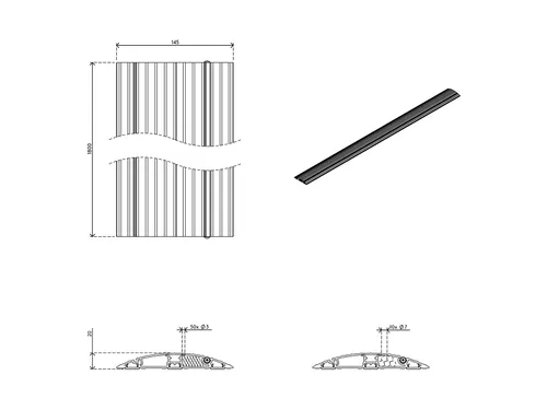 Addit kabelbeschermer 180cm recht 432