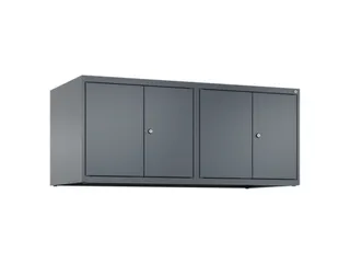 opzetkast,v. locker,4vak.,vak B 300mm,HxBxD 500x1200x500mm,vleugeldeur - 1