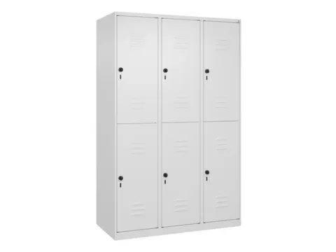 dubbeldekse locker,HxBxD 1850x1200x500mm,3x2vak.,vak B 400mm
