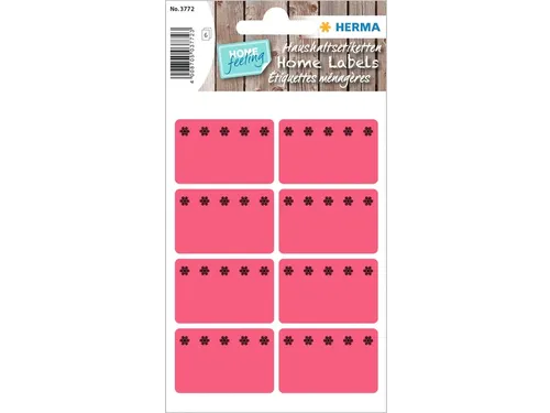 Etiket Herma 3772 26x40mm Diepvries Rood 48 stuks