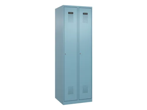 locker,HxBxD 1850x600x500mm,2vak,vak B 300mm,cil.-slot,staand op vloer