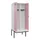 locker met bank,voor scheiding van kleding,HxBxD 2120x800x815mm,2vak