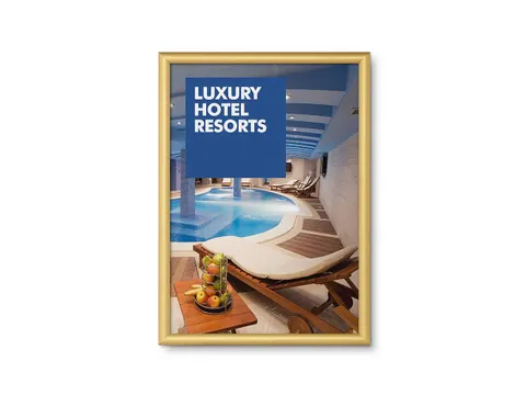 Kliklijst A2 Rechte Hoeken 25mm Goud