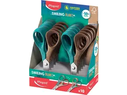 Schaar Maped Vivo Smiling Planet 12cm links display à 10 stuks assort