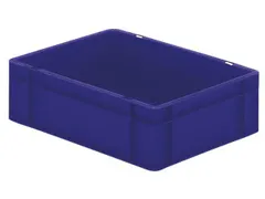 Euronorm-stapelbak 10l 120x400x300mm Wanden/bodem Gesloten Blauw