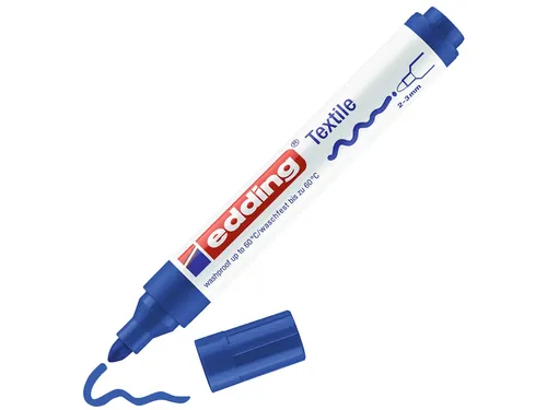 Viltstift edding 4500 textiel rond blauw 2-3mm