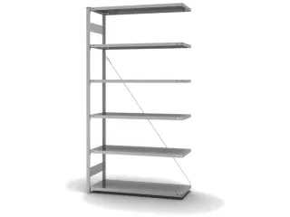 systeemstelling,aanbouwveld,HxBxD 2500x1310x535mm,vakl. 185kg - 2