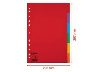 Tabbladen Esselte A4 11-gaats Karton 6-delig Blanco Tabs Kleur - 9