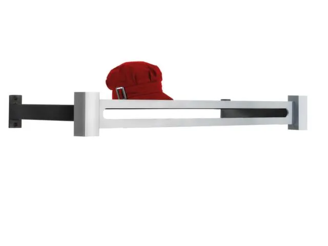 wandkapstok,HxBxD 125x1000x370mm,kledingstang,hoedenplank,staal