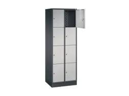 lockerkast,HxBxD 1950x620x500mm,2x4vakken,cil.-slot,sokkel