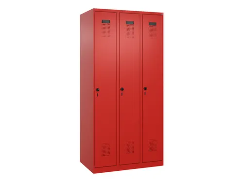 locker,HxBxD 1850x900x500mm,3vak,vak B 300mm,draaigrendel