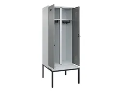 locker met bank,voor scheiding van kleding,HxBxD 2120x800x815mm,2vak