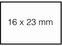 Prijsetiket 16x23mm Sato Duo 20 permanent wit 1500 stuks