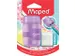 potloodslijper + gom Connect Soft Touch assorti pastelkleuren, op blis