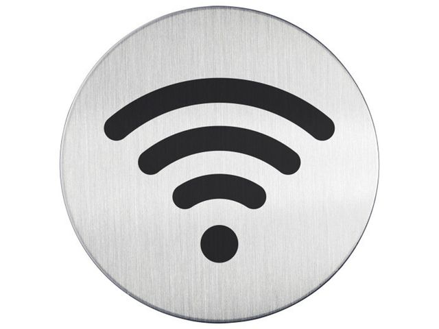Infobord pictogram Durable 4785 Wifi 83Mm RVS | DeurbordShop.be