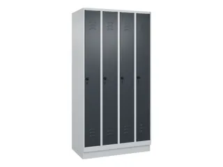 locker,HxBxD 1950x1000x500mm,4vak,vak B 250mm,draaigrendel,sokkel - 1