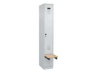 locker met bank,HxBxD 1950x300x815mm,1vak,vak B 300mm,draaigrendel - 2