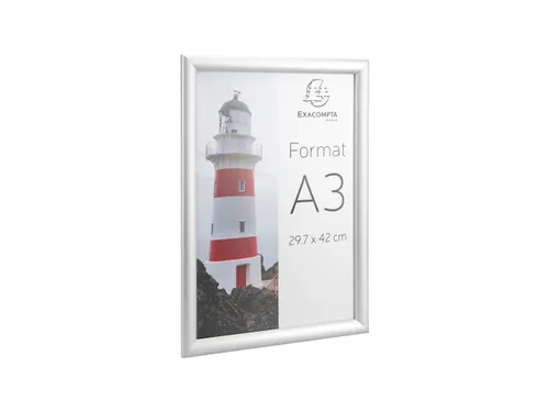 Wand poster lijst A3 aluminium/kristal