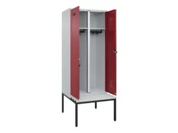 locker met bank,voor scheiding van kleding,HxBxD 2120x800x815mm,2vak