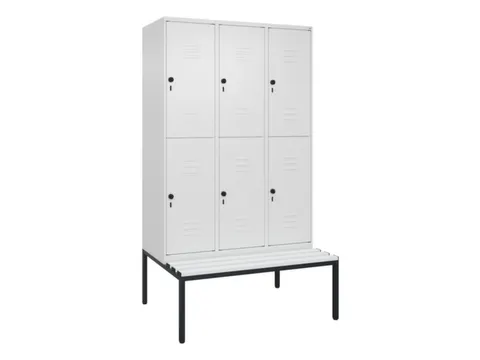 Dubbeldekse dekenkist,HxBxD 2120x1200x815mm,3x2vak.,vak B 400mm