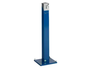 Staande Asbakzuil 2 liter H 1005mm Rechthoekig Ral5010 Zilverkleurig - 1