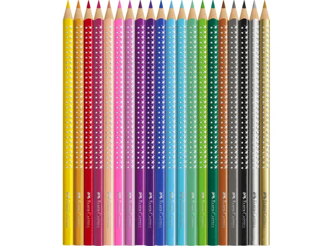 Ensemble de 20 crayons de couleur Faber-Castell sparkle et 1x taille-c