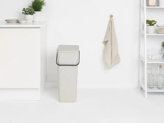 Afvalemmer Sort & Go 40 Liter Lichtgrijs