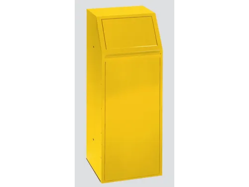 afvalverzamelaar 1x68l HxBxD 1000x400x400mm binnenbak staal Geel
