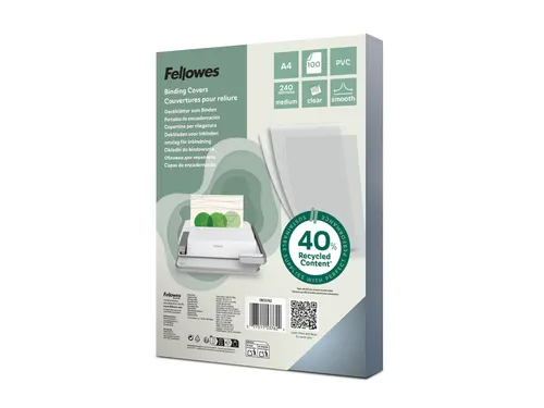 Voorblad Fellowes A4 Pvc 240 Micron Transparant