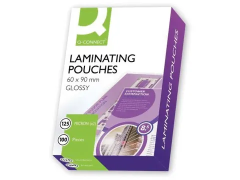 Lamineerhoes Glanzend Transparant 60x90mm 2x125mic Doos 100 Stuks