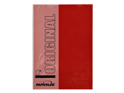 Kopieerpapier Papicolor A4 200gr 6 vel rood