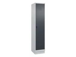 locker,HxBxD 1950x400x500mm,1vak,vak B 400mm,draaigrendel,sokkel