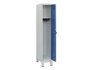 schoollocker,HxBxD 1630x300x500mm,1vak,vak B 300mm,draaigrendel,voeten - 1