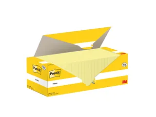 Memoblok 3M Post-it 654-CY 76x76mm geel voordeelpak - 3