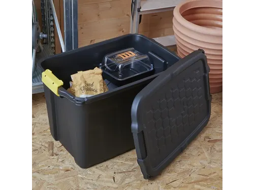 Opbergbox Bankers Box 60L met handgrepen robuust zwart
