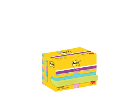 Memoblok Post-it 622 Super Sticky 47,6x47,6mm Cosmic 12 stuks